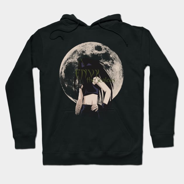 Moon Envy Hoodie by Blackscribbles